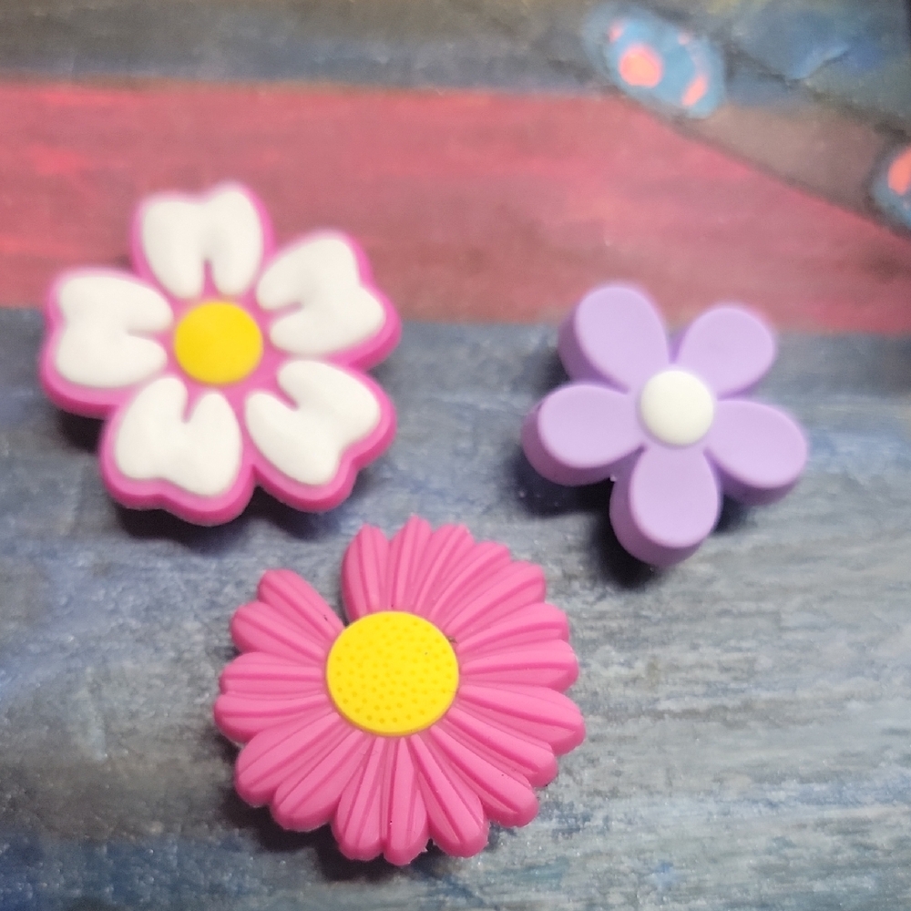 Colorful Flower Shaped Buttons